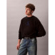 Calvin Klein Ανδρική πλεκτή μπλούζα Cotton Blend Monogram Logo Relaxed Sweater